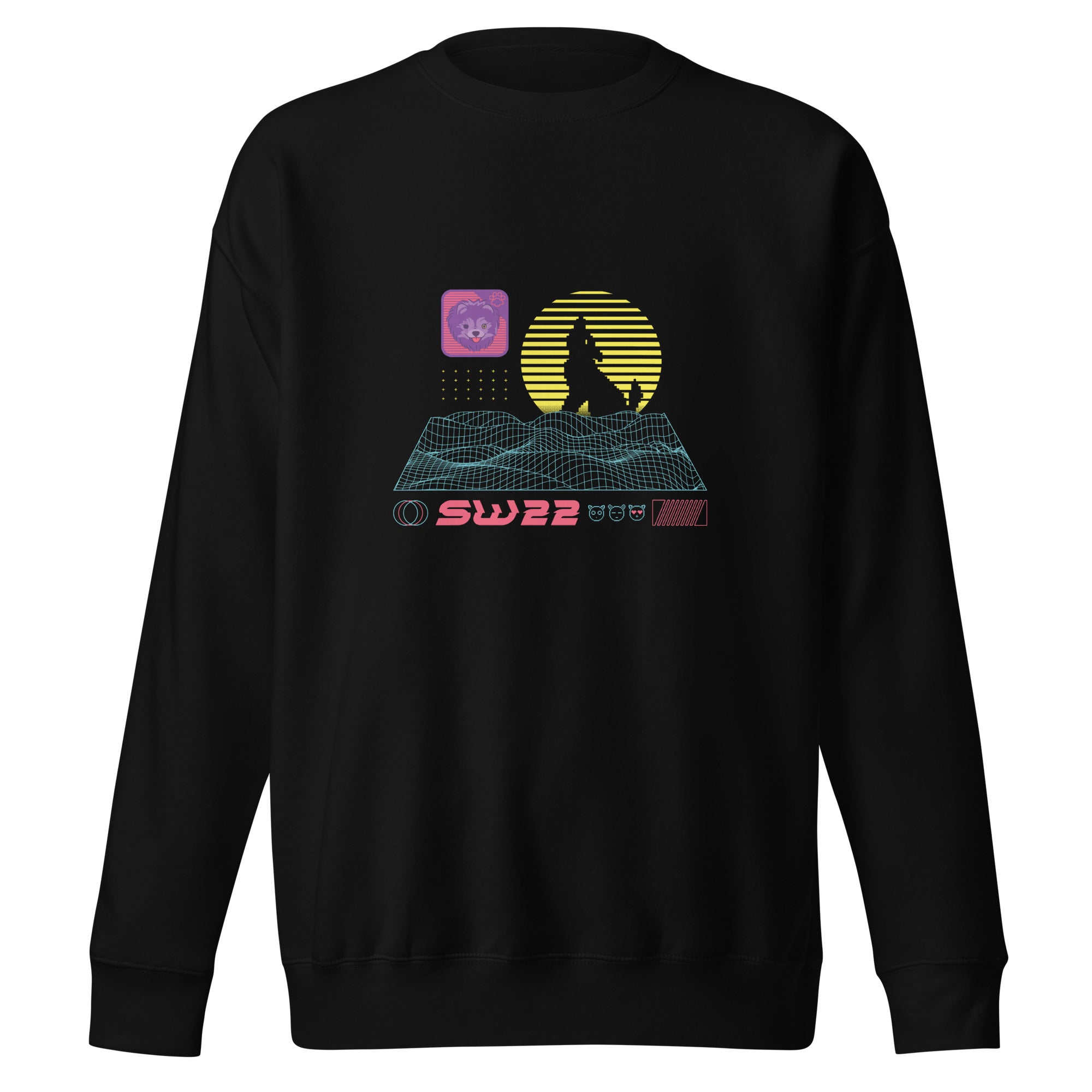 Synthwave Adult Unisex Premium Sweater – OG Wolfpack