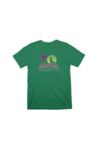 Synthwave Youth Green Shirt