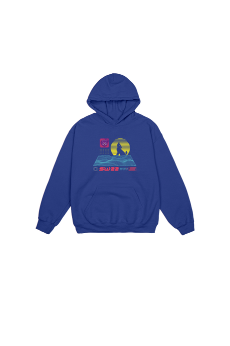 Synthwave Youth Blue Hoodie