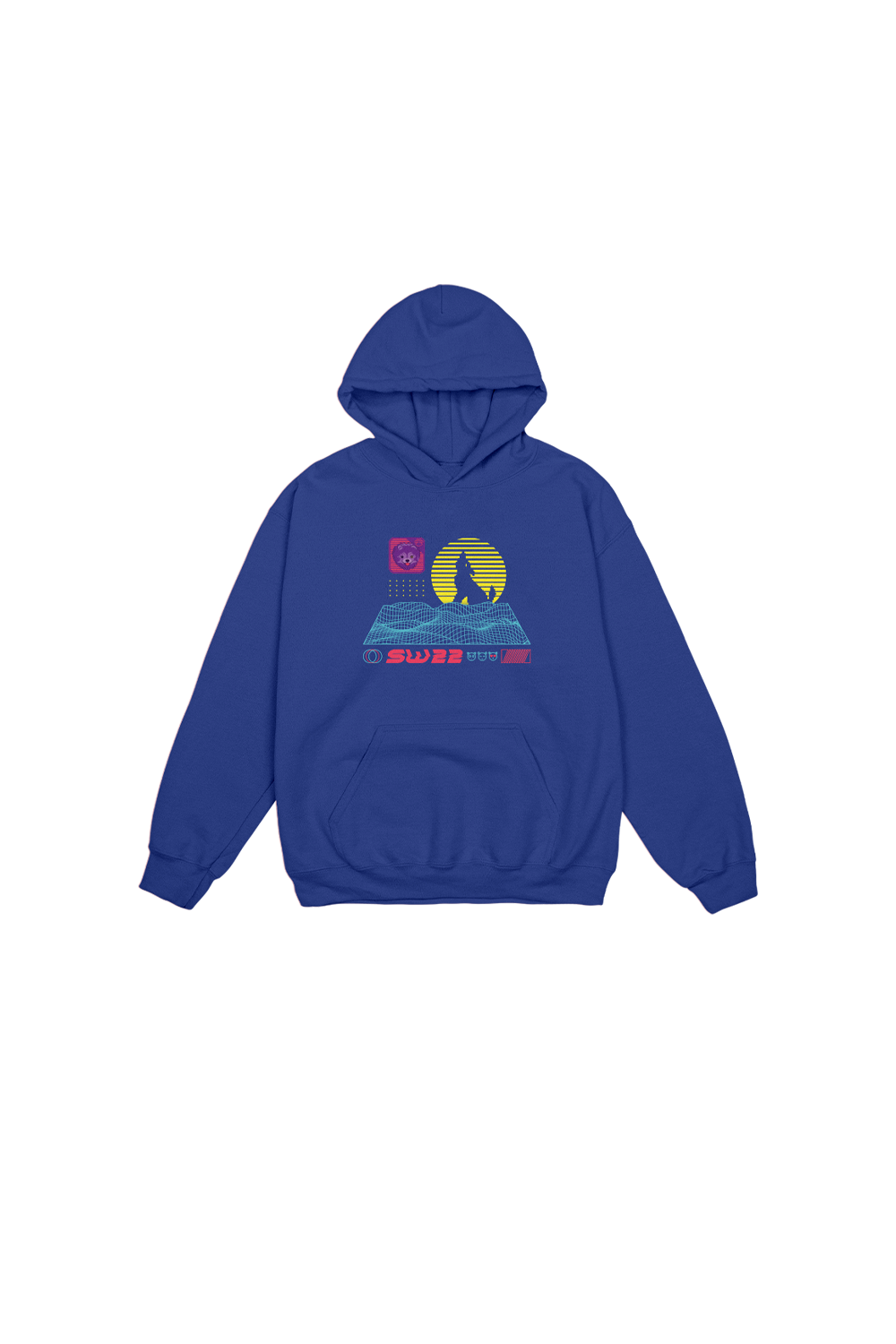 Synthwave Youth Blue Hoodie